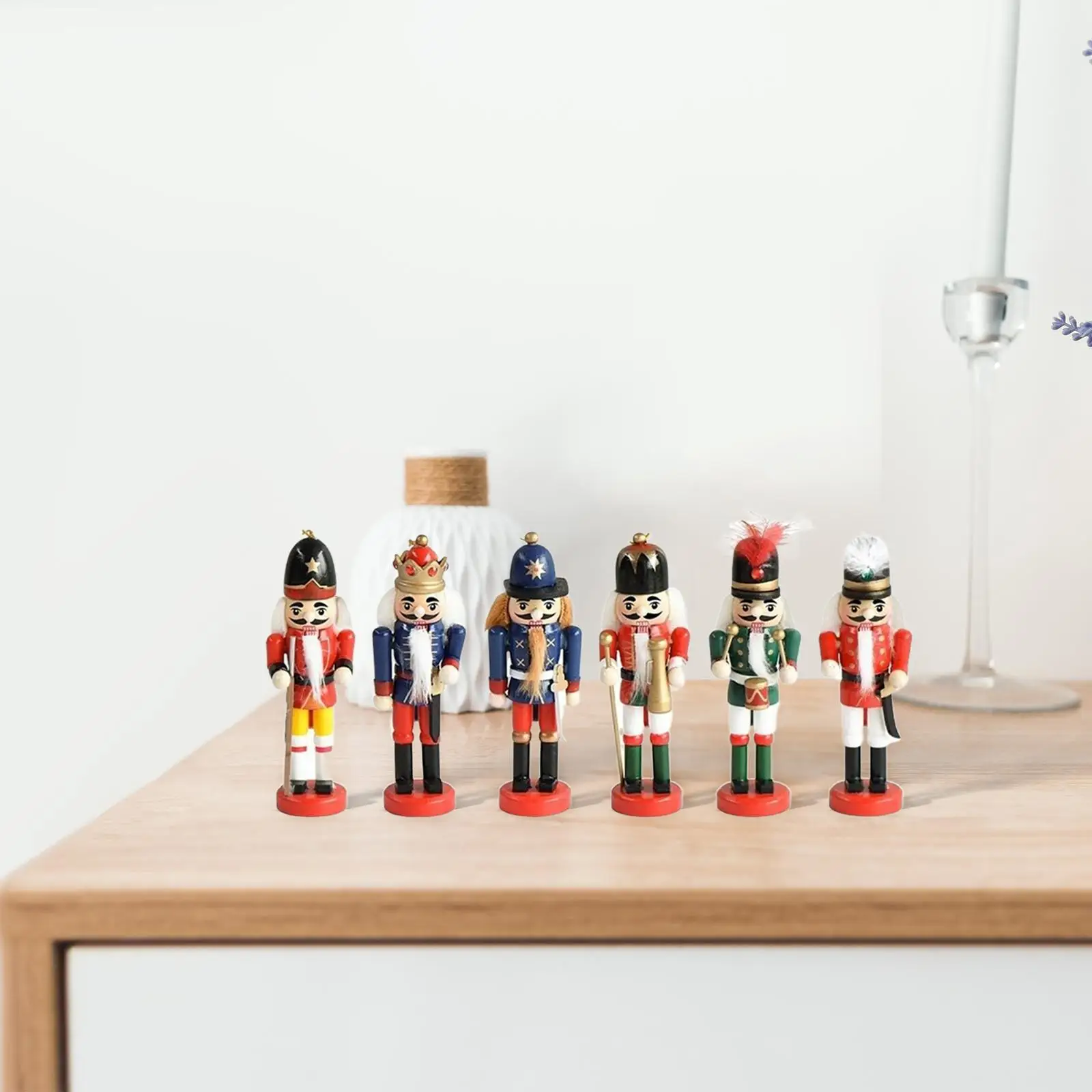 

Деревянная фигурка гайковера, Подарочная каминная статуя, 6 шт., 35 см