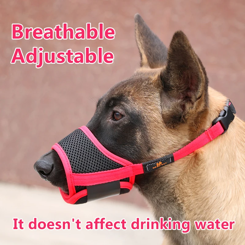 

Mesh Breathable Pet Muzzles For Small Medium Large Dog Mouth Muzzle Anti Bark Bite Chew Dog Training Adjustable Dog Masks