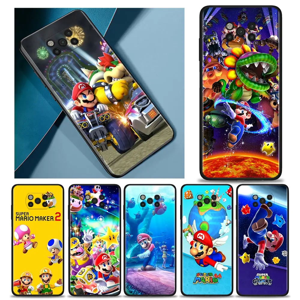 

Mario bros Game Phone Case For Xiaomi Poco X3 NFC M3 M4 Pro for MI 12 12X 12Pro Cover 11T 11 10T Lite 10T Pro 9T Silicone Cases