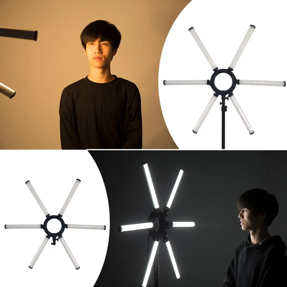 Светодиодная панель с шестью звездами 3200-5500K красивый мягсветильник лампа без