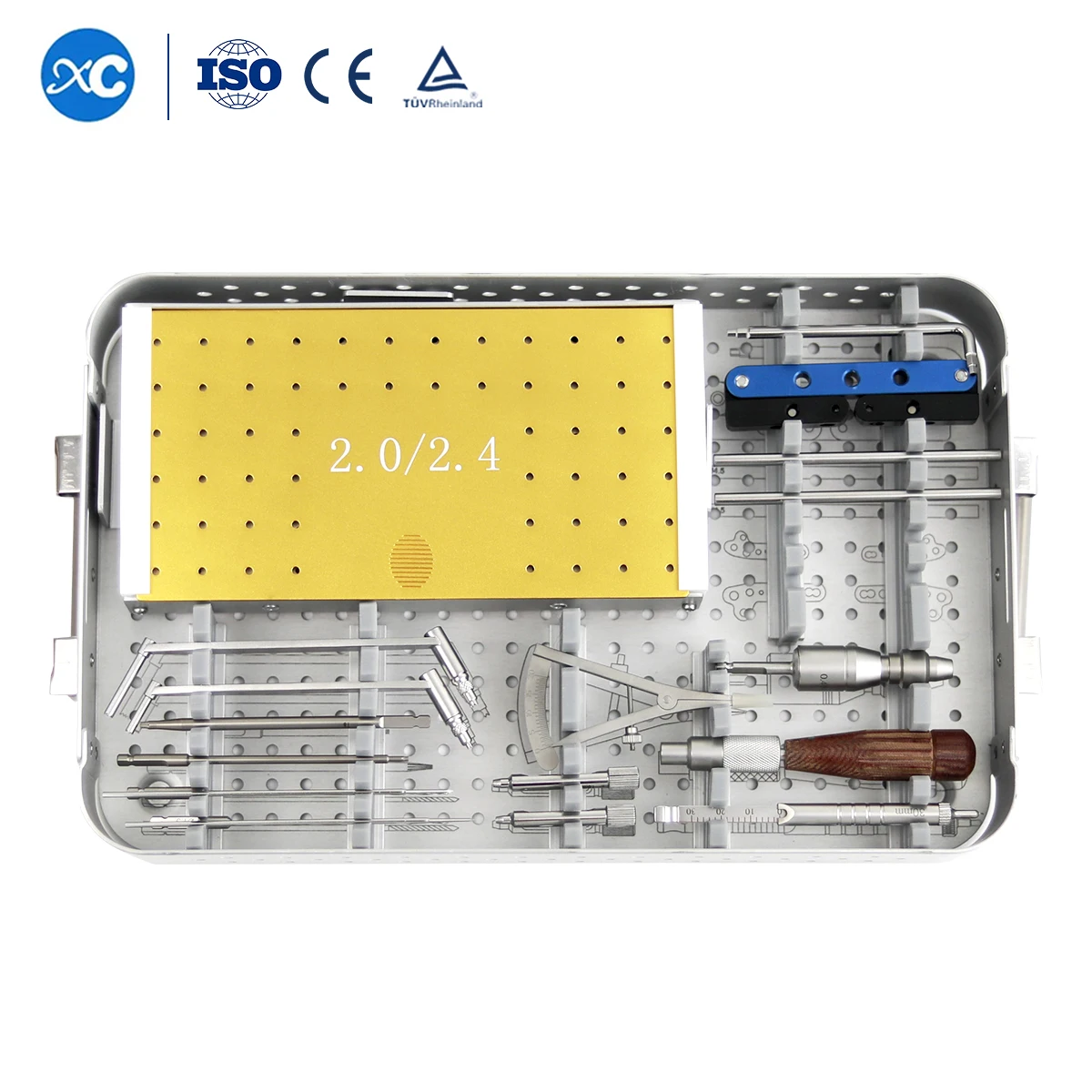

Veterinary Orthopedic Instruments Trauma Kit 2.4 2.7 and 3.5mm Tplo Bone Locking Screw & Plate Instrument Set For Animal Surgery