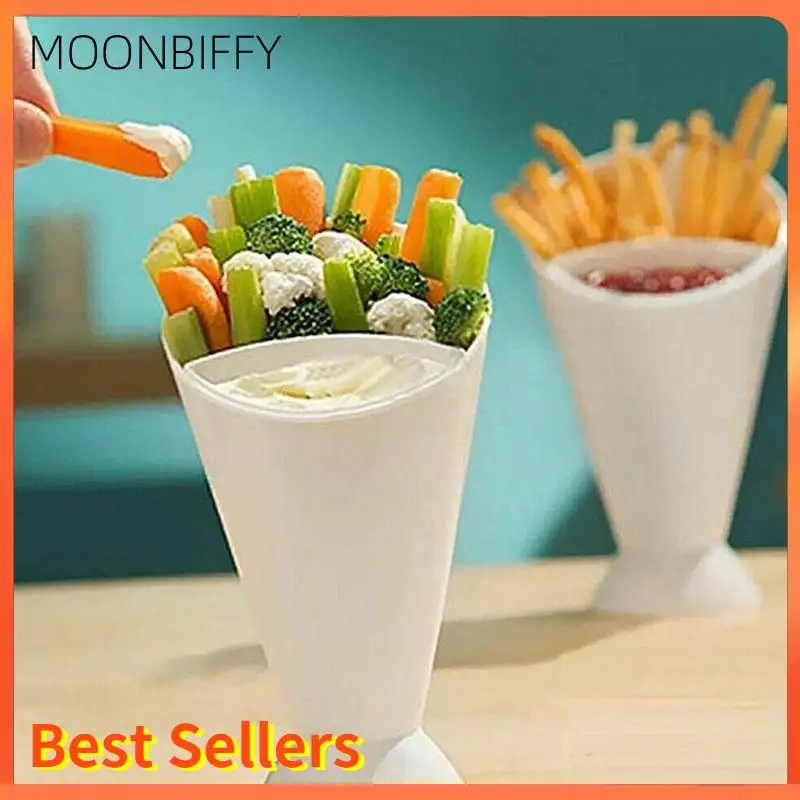 

Portable Tray Container Fries Cup Kitchen Potato Tool Salad Cup Kitchen Fries Handle Fries Salad Plastic Sauce Ket Cup Cocina
