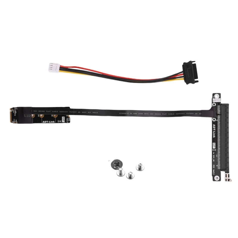 

1 шт. Удлинительный кабель M2 NGFF Nvme для платы PCIE X4 со встроенным угловым поворотным адаптером M.2 4X на X16