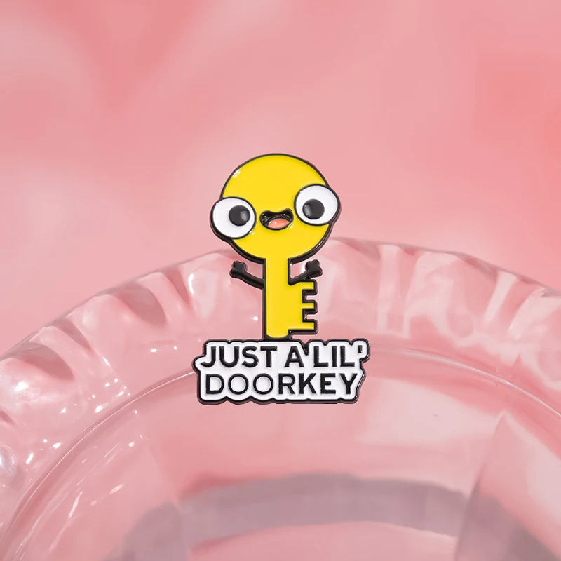 Забавные мультяшные Броши Just A Lil в виде двери и ключа декоративный значок на