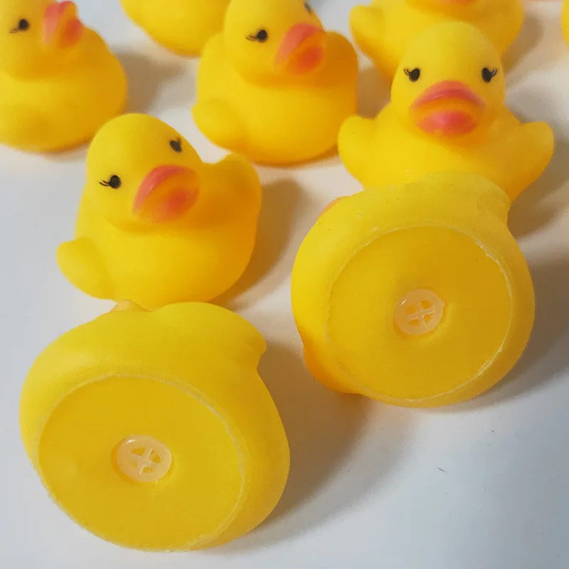 10PC Cute Little Yellow Duck with Squeeze Sound Bath Toy Soft Rubber Float Ducks Play Bath Game Fun Gifts For Children Kids Baby