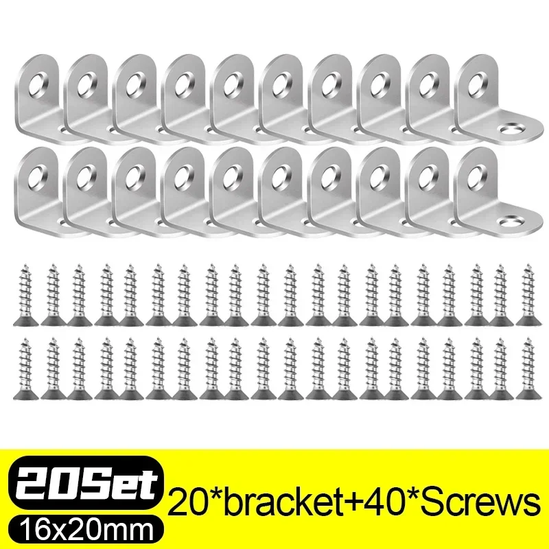 

L-образные стандартные металлические L-образные коннекторы из нержавеющей стали под прямым углом для крепления полки шкафа мебели