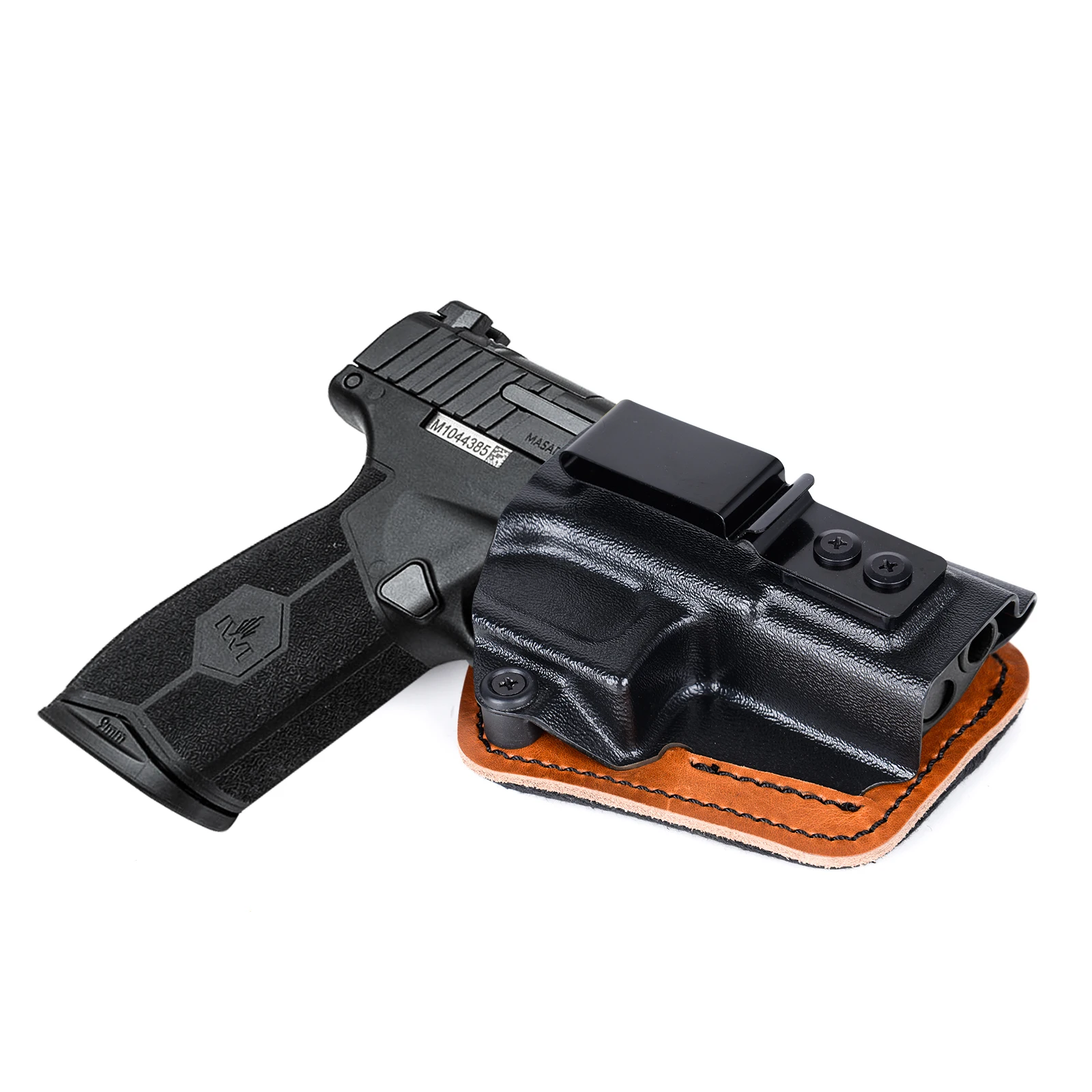 Фото Тонкая кобура Masada с удобной подушечкой IWB Kydex Кожаная гибридная кобура для IWI Masada Slim Red Dot Optic внутри скрытого ношения №2