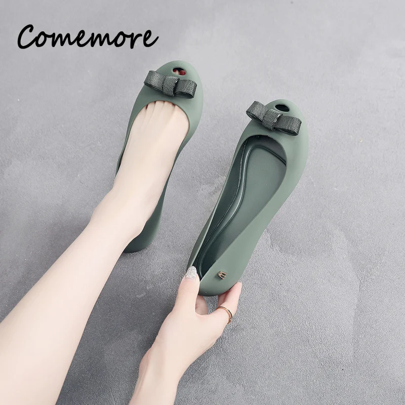 

Comemore Flat Shoes Women's Summer 2023 New Female Shoes Round Head Shallow Mouth Soft Bottom Mother Elderly heeled Shoe Wedge