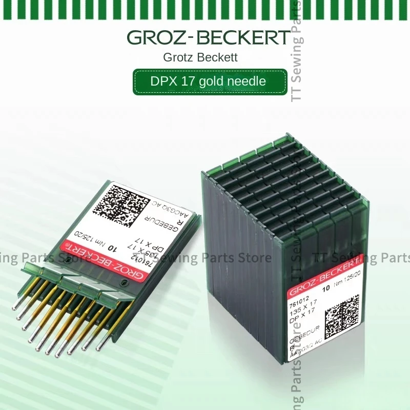 100 шт. 10 упаковок немецкая швейная машина Grot Dpx17 золотые иглы Dp*17 Dp17 Gebpresas