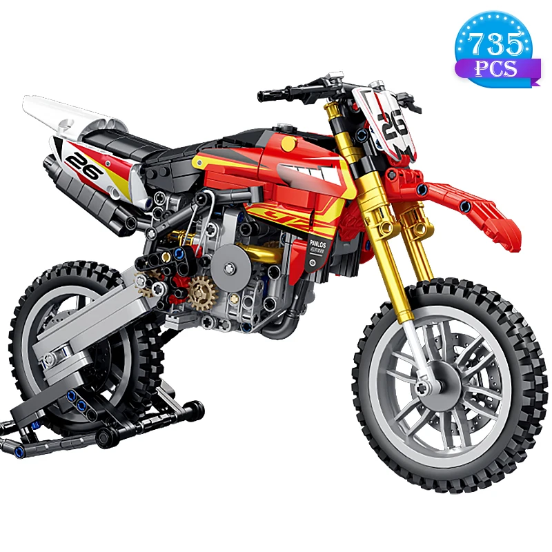 

Техническая идея эксперт гоночный мотоцикл модель строительные блоки имитация локомотив кирпичи MOC игрушки праздничный подарок для детей