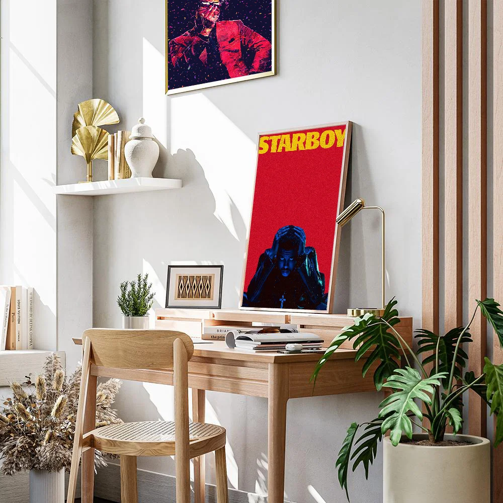 Плакат The Weeknd - Популярный График С Бумажным Принтом Для Домашнего Декора