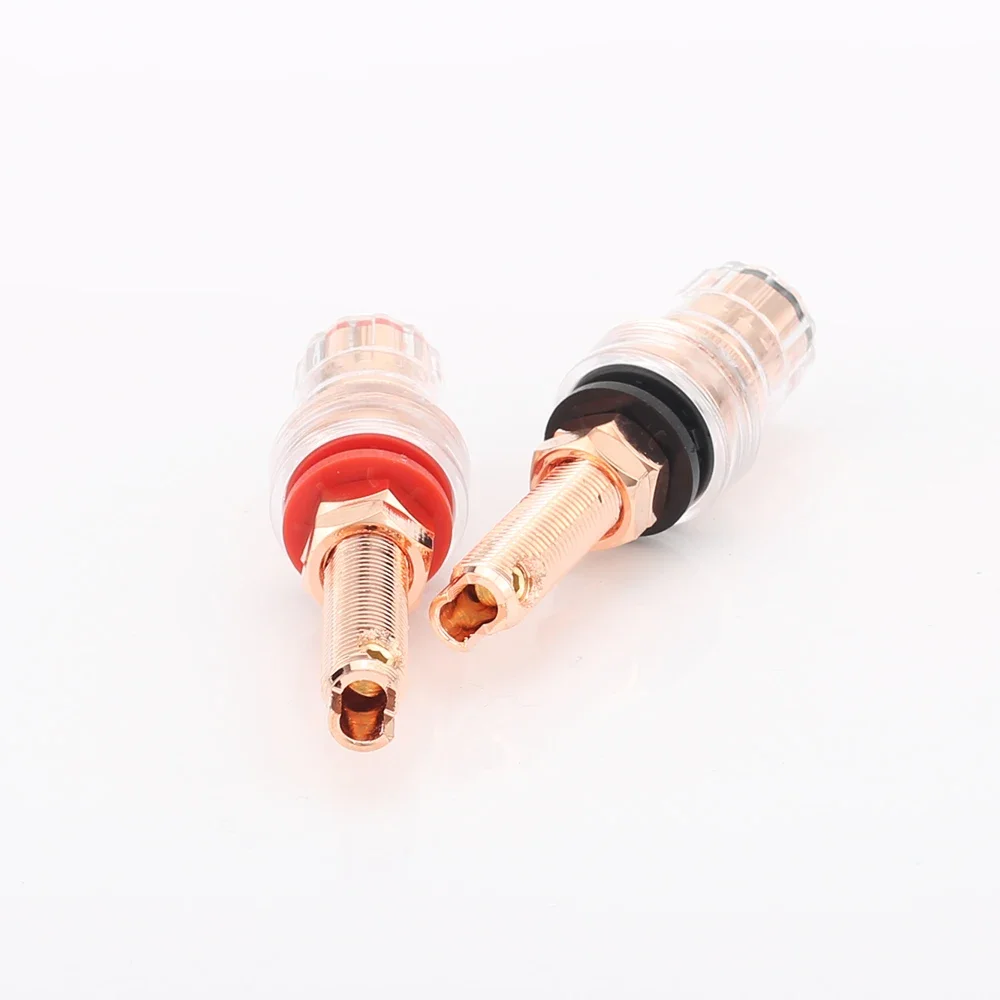 4 шт. Hi-End Eutectic переплетный пост с красным медным покрытием для усилителя динамика