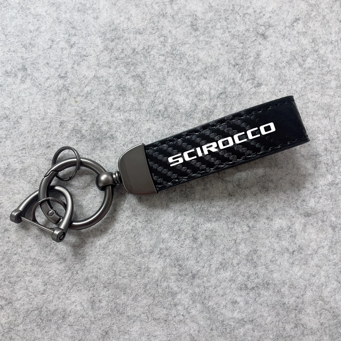 

Кожаный брелок из углеродного волокна для Volkswagen Scirocco 4 Motion MTM Blue Motion Caddy CC Golf 4 5 6 7 Брелоки