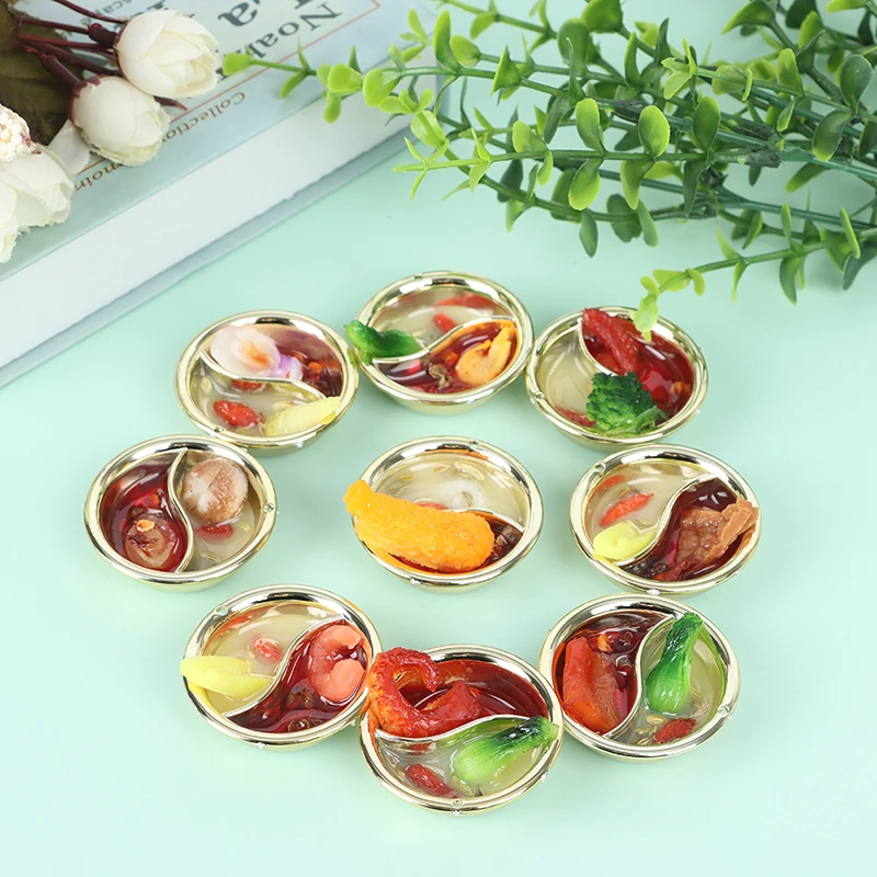 

Миниатюрная модель кукольного домика, игрушки для ролевых игр, кухонная кулинарная сковорода, кукольный домик, аксессуары для еды, случайный стиль