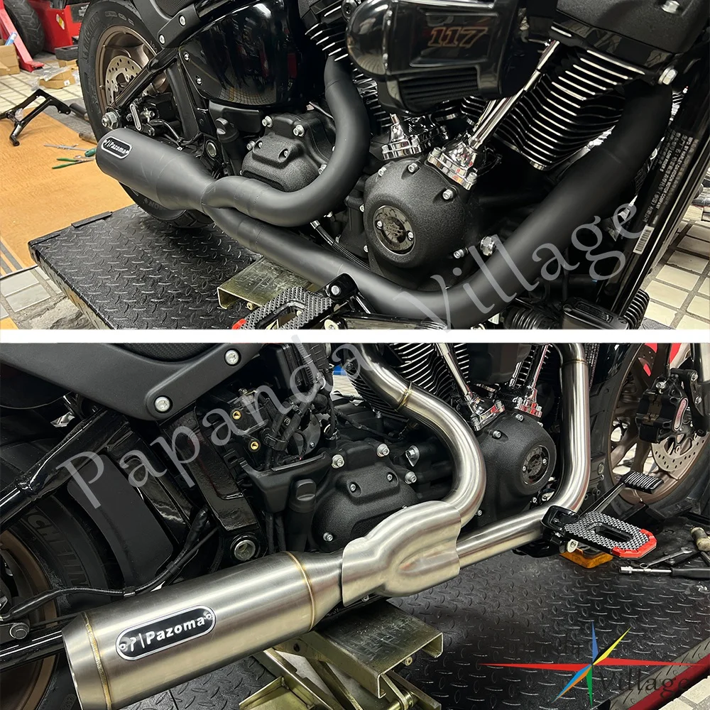 2-в-1 Big Bore Полная выхлопная система Трубы глушителя для Harley M8 Softail Low Rider S ST Fat Street Bob Standard Slim Deluxe 18- (art.: 3920cd2c33169) - 3920cd2c33169