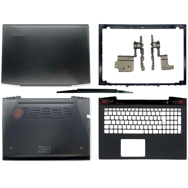 

NEW For Lenovo Y70 Y70-70 Laptop LCD Back Cover Front Bezel Palmrest Bottom Case Hinges Hinge Cover Black A B C D Cover 17 Inch