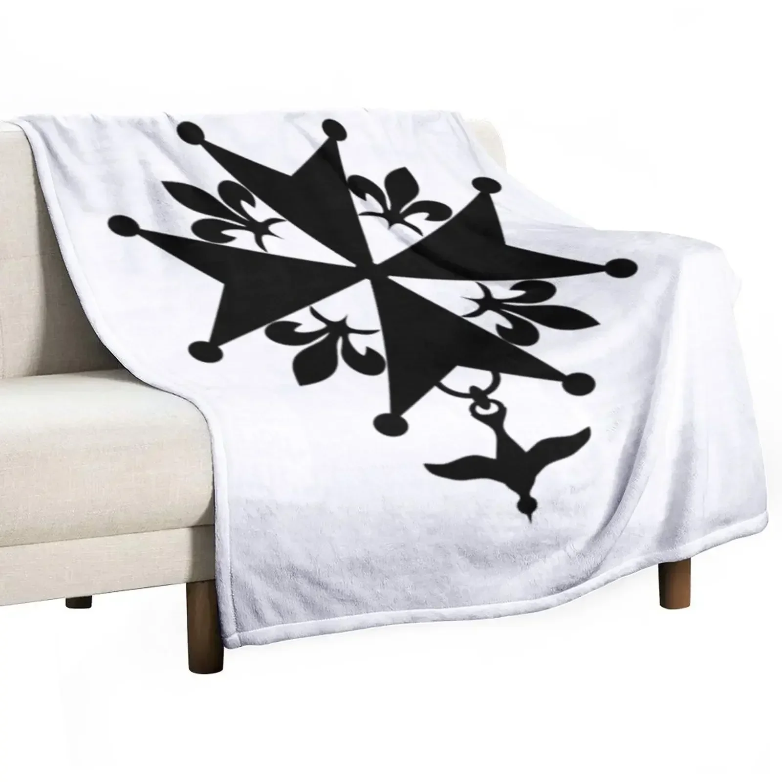 Huguenot Cross Design от Syryatsu Пледы для диванов Одеяла сна Дизайнерские одеяла