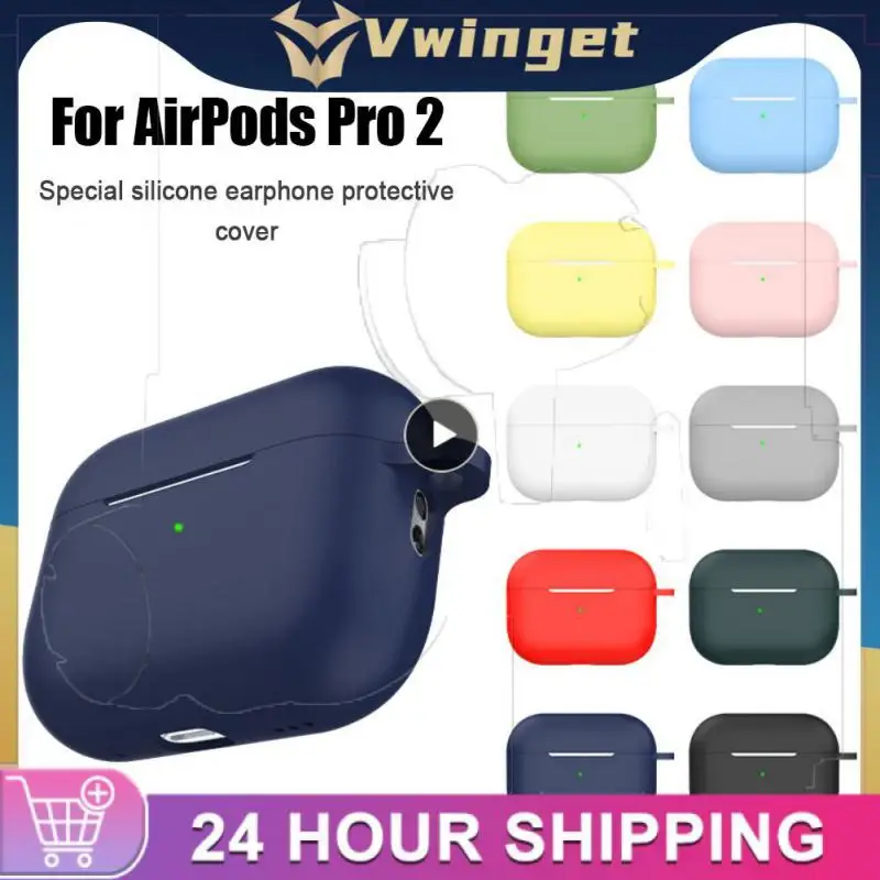 

For Airpods 2 Anti-shock Protective Cover Earphone Protective Case Anti-lost Silicone Case Rope Lanyard