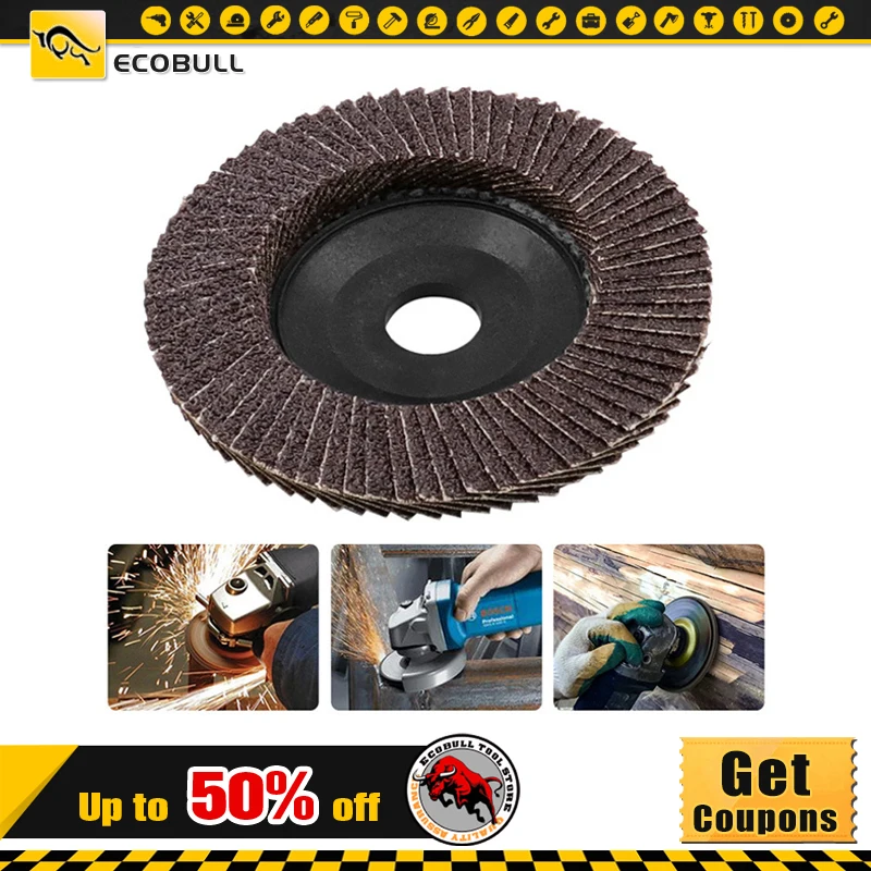 

100mm Flap Discs 4 Inch Sanding Discs Grit Grinding Wheels Flat Abrasive Cloth Wheel Louver Angle Grinder Leaf Wheel