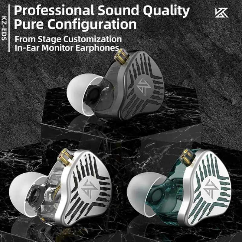 

KZ EDS Dynamic In Ear Earphone HIFI DJ Monitor Earphone Earbud Sport Noise Cancelling Metal Headset KZ ZEX ZSN PRO EDR1 ZAS EDX