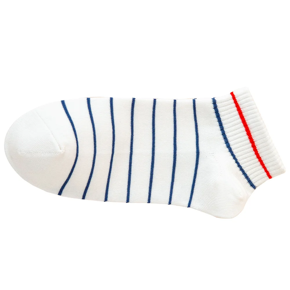 Socks Thin Cotton Socks Of The Four Seasons In Spring And Summer Sweat Absorption Stripe Breathable Men Spring Ship Socks I