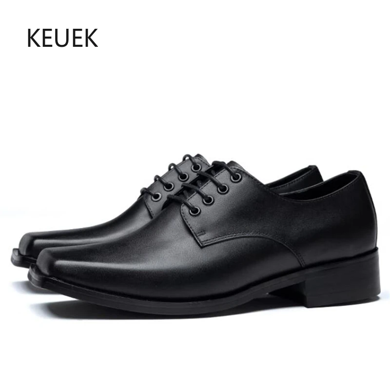 

Новинка британский стиль квадратный носок искусственная кожа дизайнерская шнуровка модная деловая Повседневная Классическая кожаная обувь для мужчин 5C