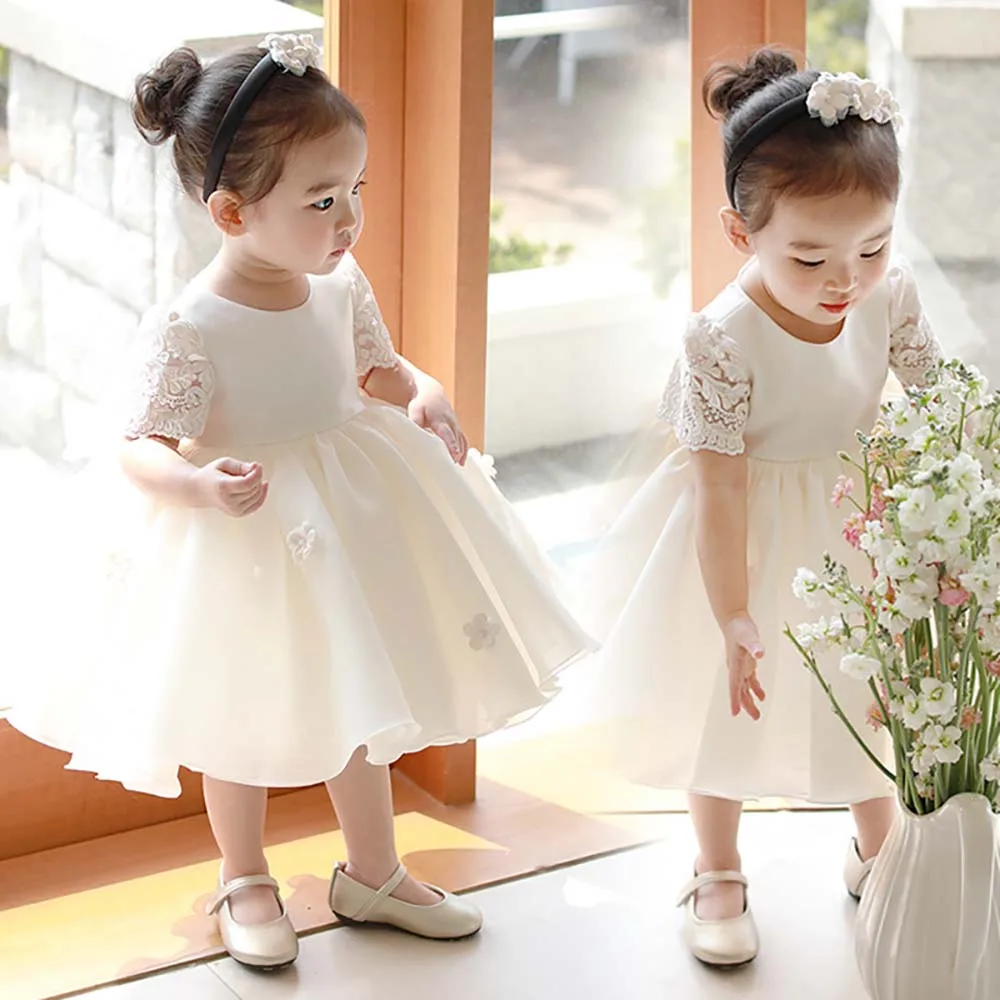 Autumn Princess Dress Children'S Fluffy Yarn Flower Girl Piano Costume Host Birthday Wedding Dress Ropa Niña Ymx019