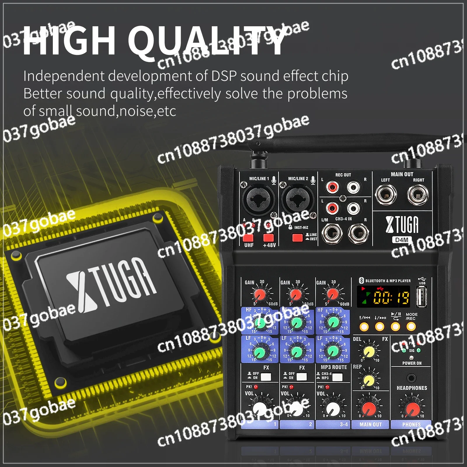 Интерфейс 48 В USB-микширование звука 4 канала мини-музыкальный микрофон студийный
