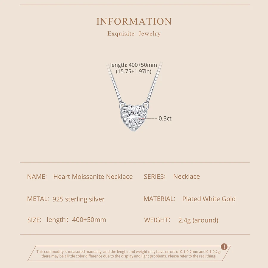 Ailodo в форме сердца D цвет VVS1 муассанит кулон ожерелье для женщин элегантное из