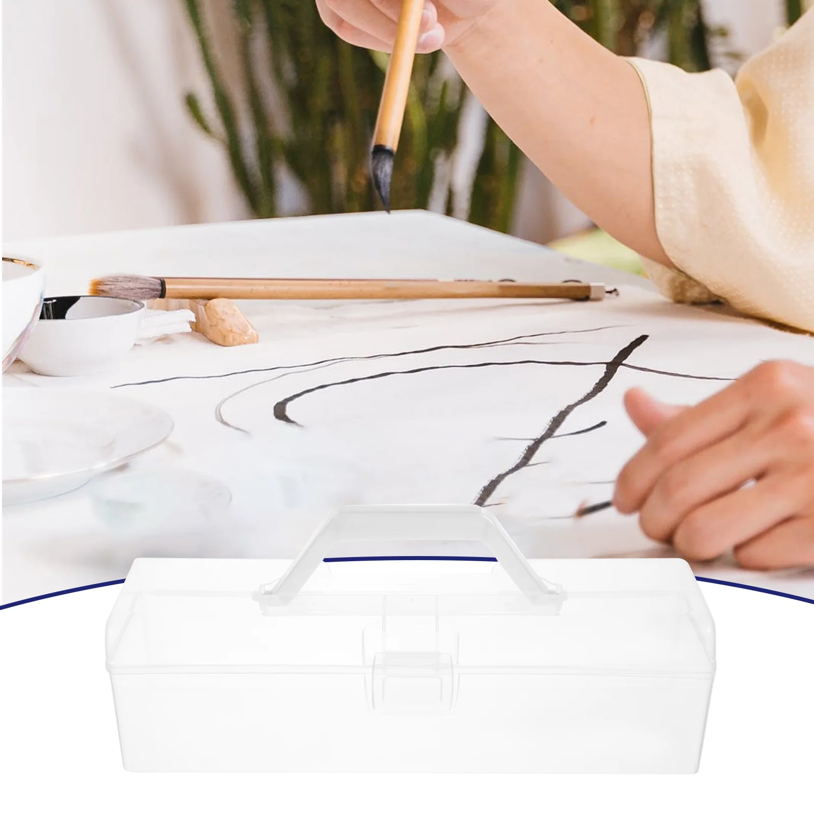 Прозрачный чехол для кистей рисования карандаш ручной органайзер инструментов