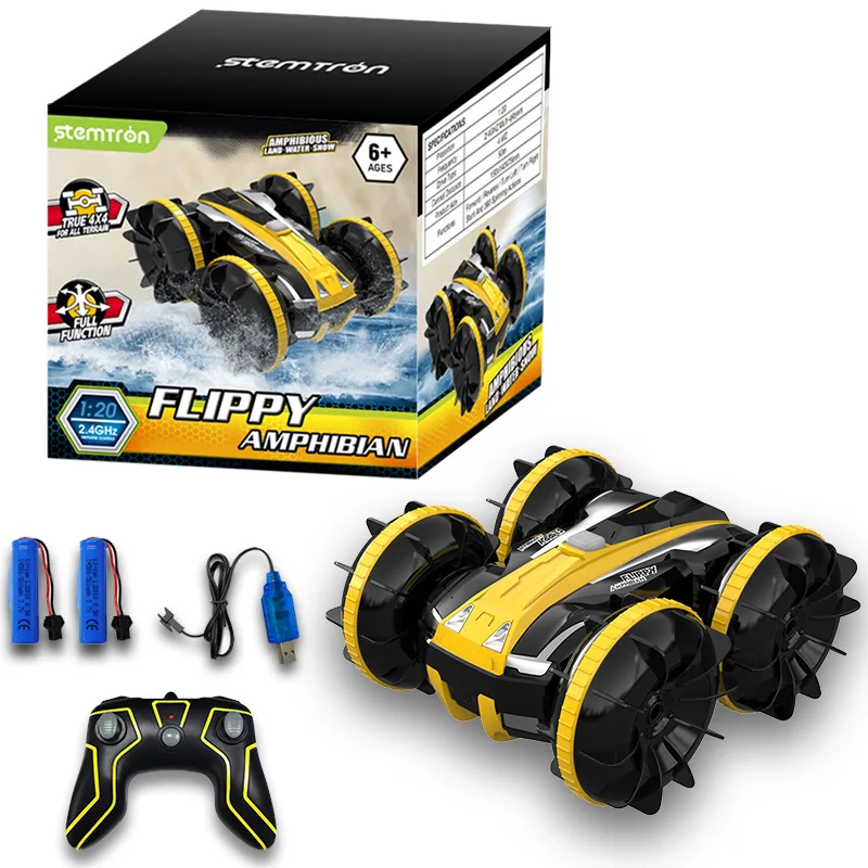 

2.4G Radio-controlled Car 1:20 Land and Water All-Terrain Four Wheel Drive Cross-country To Climb Drift Waterproof Children Toy