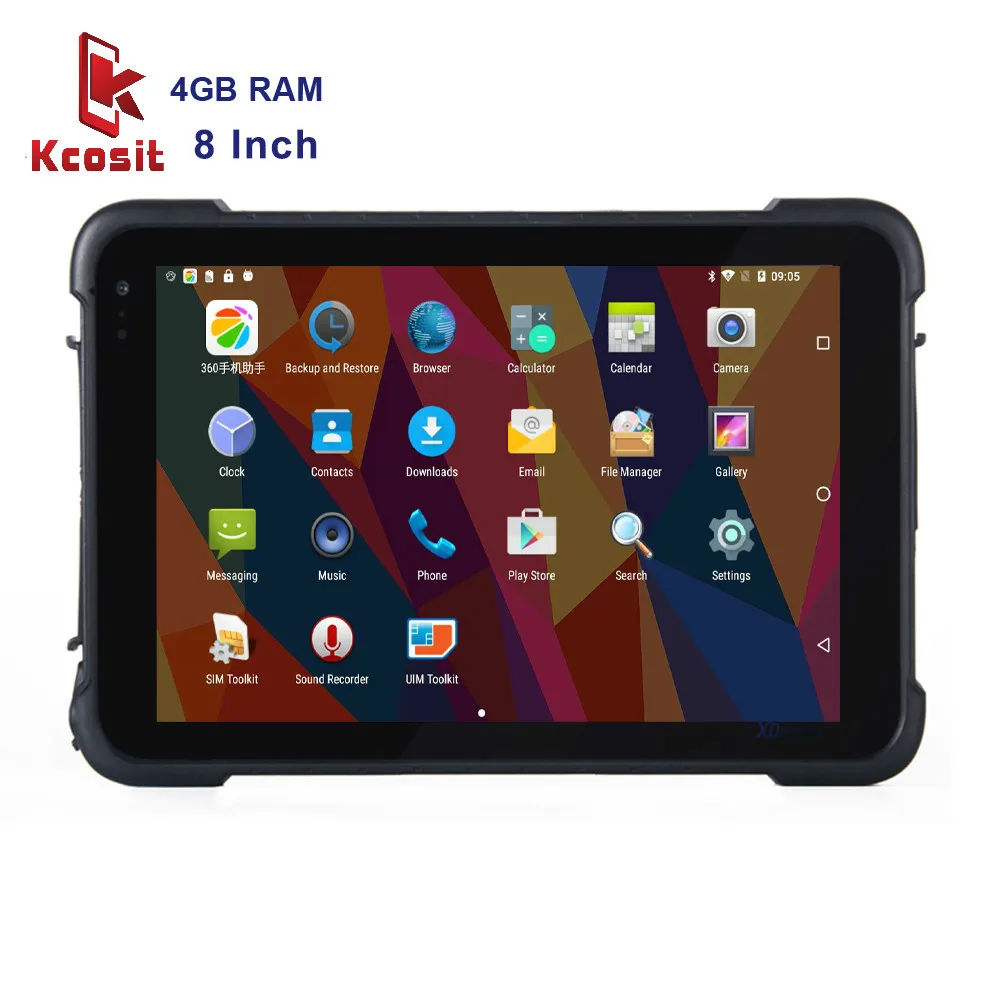 2022 Original Rugged Android 10.0 Tablet PC IP67 Waterproof Google GMS 8 inch Qualcomm 4GB RAM 4G LTE 8500mAH Battery Scanner