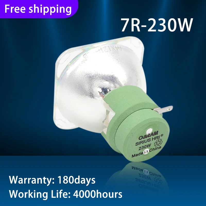 Factory Wholesale 230W Moving Beam Projector Lamp 7r Green Head SIRIUS HRI 230W Bulb