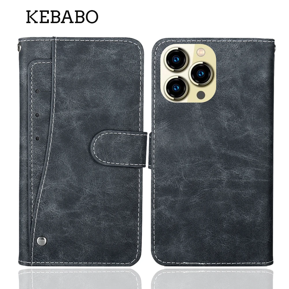 Фото Кожаный кошелек Oukitel C3 2025, чехол 6,52 дюйма, модный роскошный защитный чехол для телефона по индивидуальному заказу, винтажный стиль книги №1
