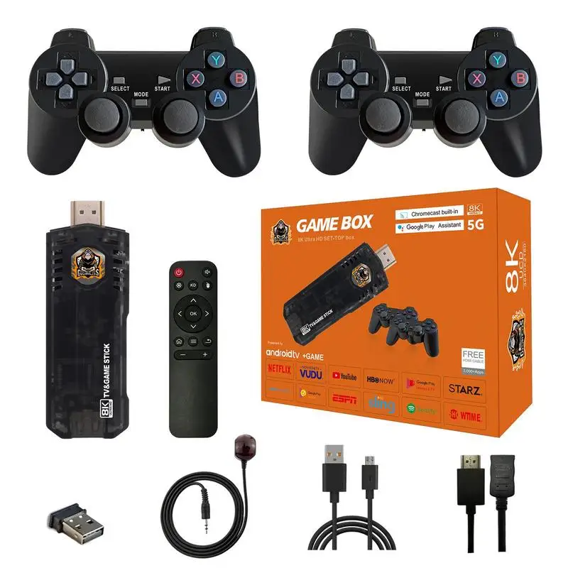 

Игровая консоль 4K HD, 10000 встроенных классических игр, беспроводной контроллер, HD выход, мини-игры, поддержка домашнего ТВ, ForHDMI