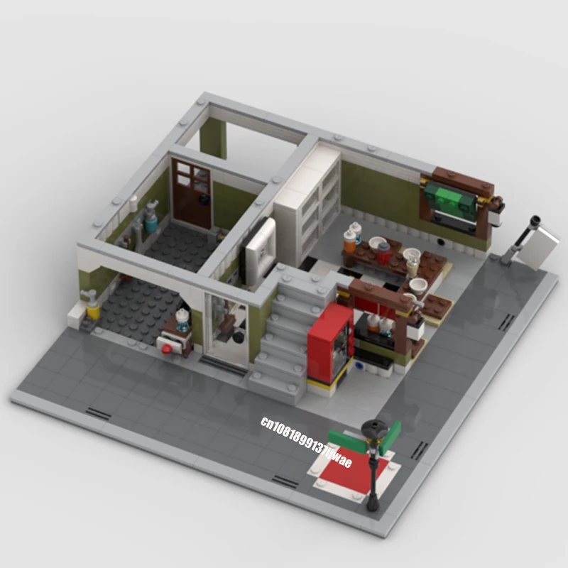 НОВЫЙ город хит продаж вид на улицу Moc модульный велосипед с лапшой магазин