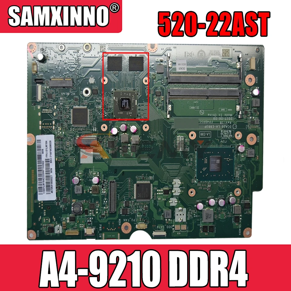 

Для Lenovo AIO 520-22AST 520-24AST материнская плата UMA LA-E883P материнская плата с ЦП A4-9210 DDR4 с видеокартой 100% tes