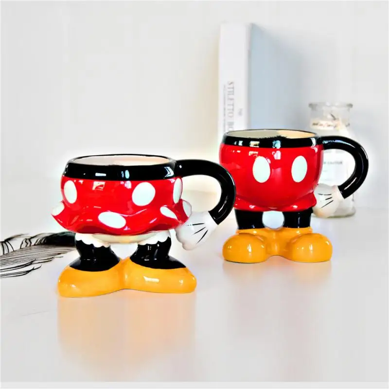 

Disney Anime Mickey Mouse Minnie Mouse Cartoon Creative Half-body Ceramic Water Cup Mug Milk Coffee Tea Cup Couple Gift