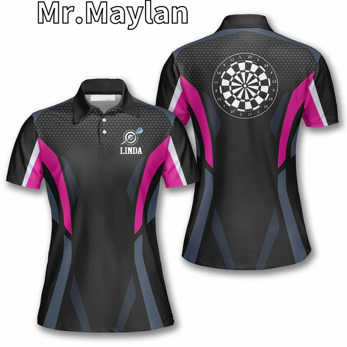 Спортивная 3d-рубашка-поло для женщин летняя футболка унисекс с разноцветным