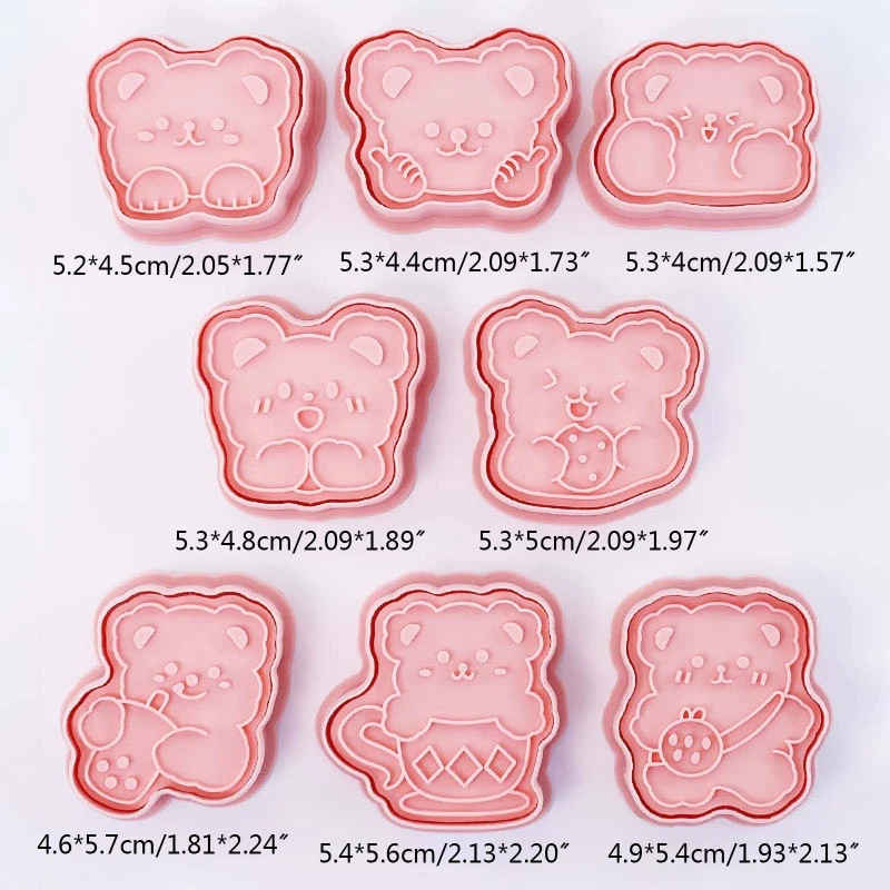 

8 шт., формочки для печенья в форме животного