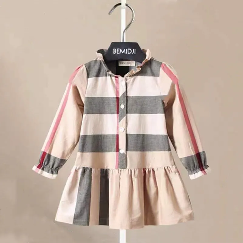 

Kids Clothing Autumn New Arrival Striped Long Sleeve Girl Dress Princess Casual Wear Baby Children's Wear 2-6 Years Fashion