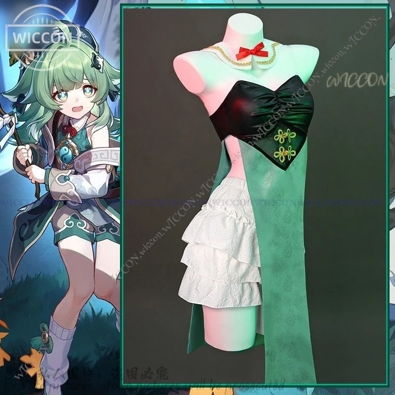 Huohuo Аниме игра Honkai: Star Rail Косплей Хэллоуин костюм парик хвост маленький зомби