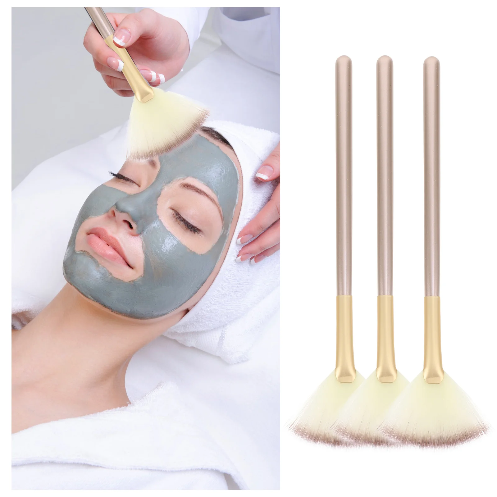 

Facial Brushes Fan Brush for Peel Fan Brush for Facials Brush Applicator Large Fan Brush Makeup Fan Makeup Brushes Facial
