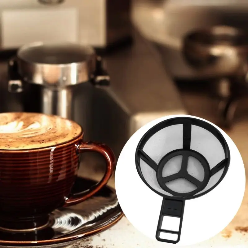 

Reusable Coffee FDA Nylon Filter Pot Holder Mesh Basket Coffeeware Spoon Strainer Machine Tea Brewer Home Kitchen Accessories