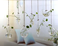 new hot fashion flower hanging vase glass planter plant terrarium container garden home wedding decor