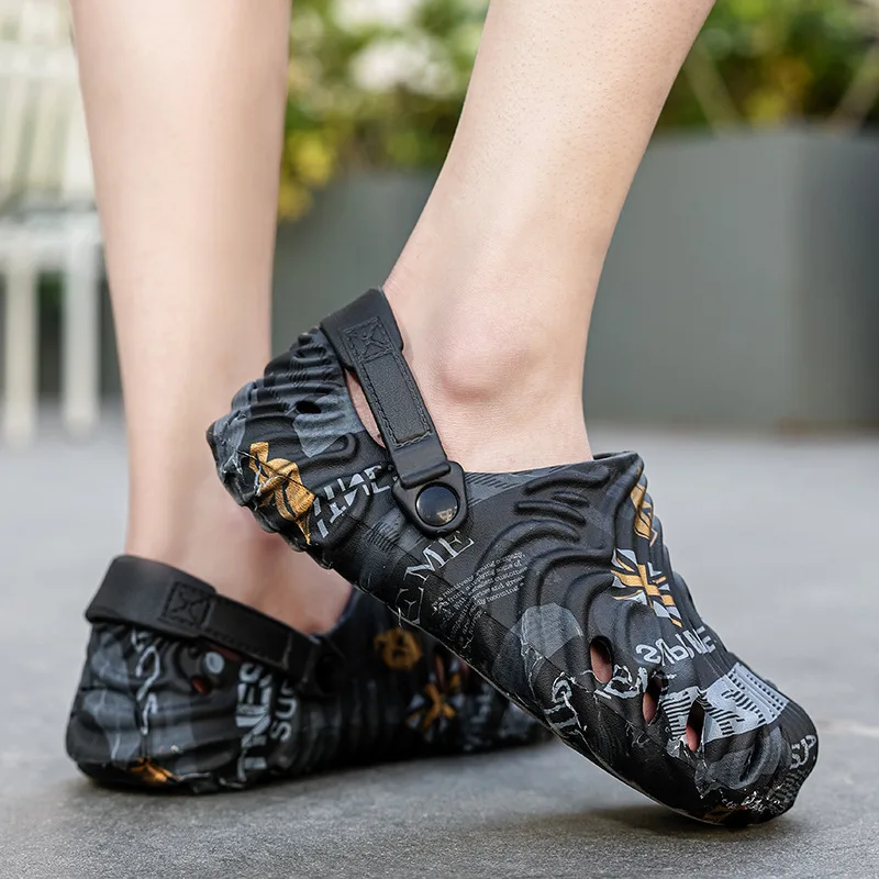 

Original Brand New Style Slippers Men's Sandals Summer Fashion Thick Bottom Anti-slip Slip-on Casual Camouflage Beach Shoes