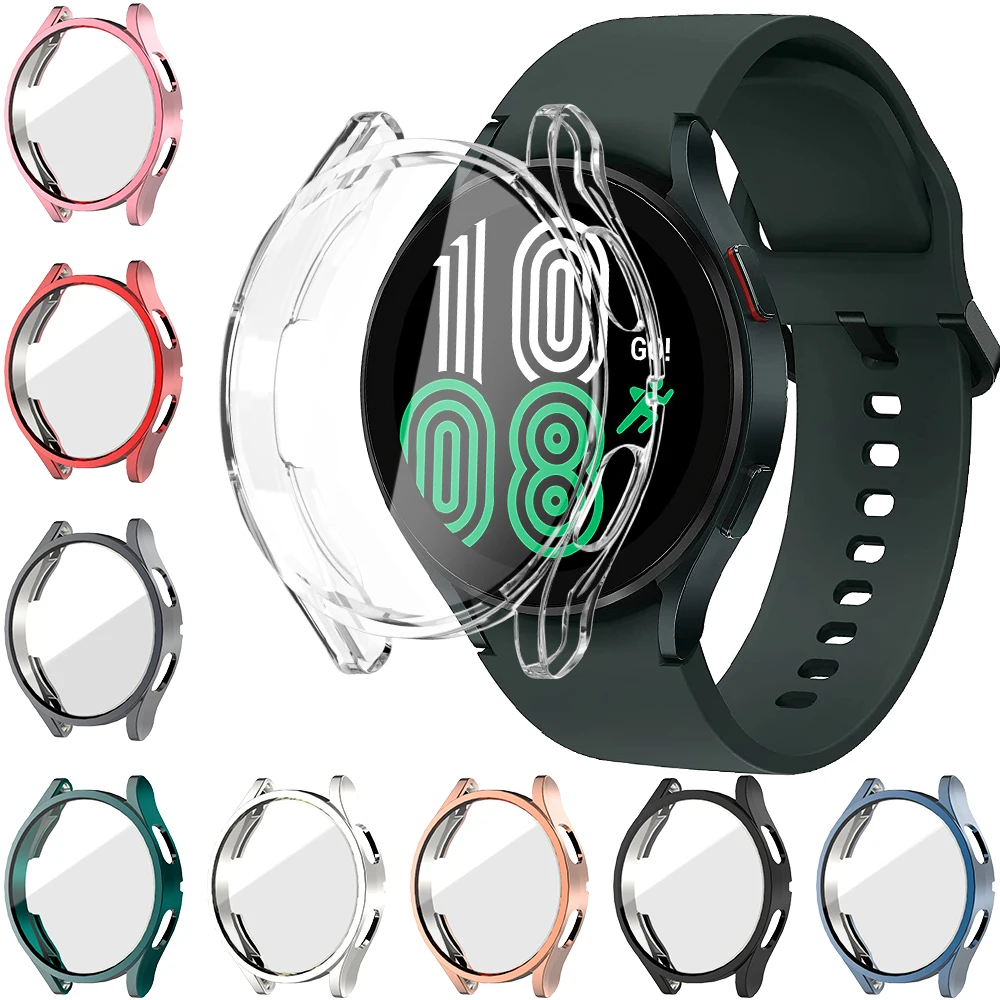 

Защитный чехол для Samsung Galaxy Watch 4 40 мм 44 мм, мягкий ТПУ чехол-бампер, полная защита экрана для Galaxy Watch 4, аксессуары