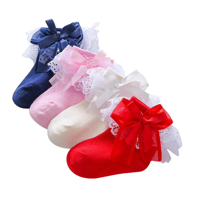 

New Spring Children Fashionable Pretty Baby Girls Mesh Veil Gauze Overlapping Lace Ballet Latin Dance Ball Gown Short Socks