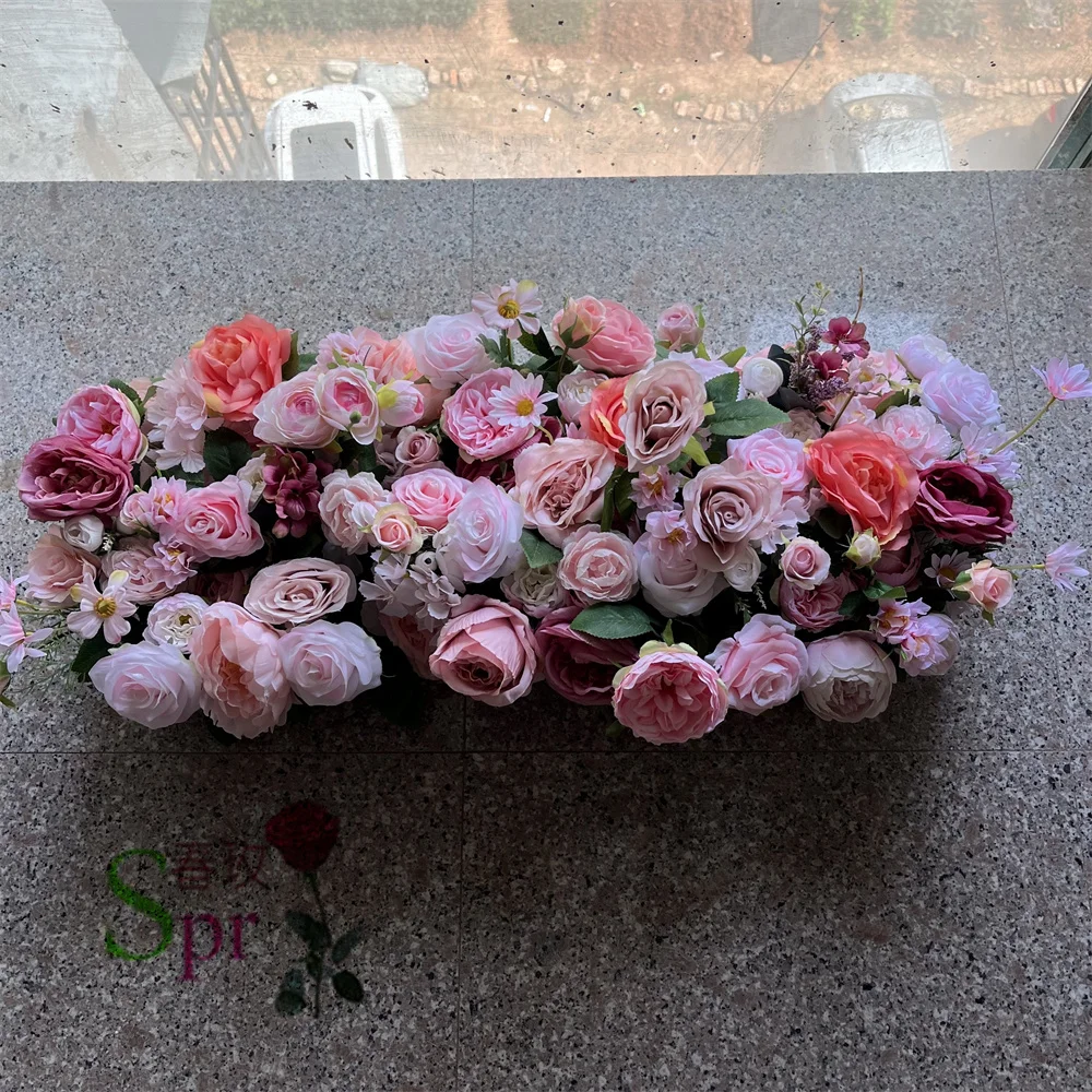 

SPR 40CM Width New Event Wedding Backdrop Decor Flower Ball Vase Candlestick Artificial Flower Table Flower Centerpiece
