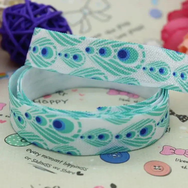 5/8 ''Бесплатная доставка складная эластичная повязка на голову с принтом